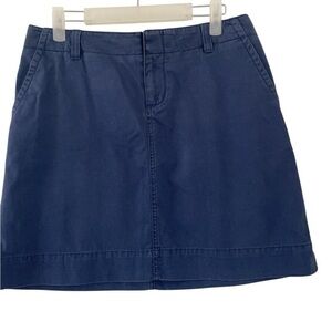 Lilly Pulitzer Navy Blue Skirt sun kissed chino solid flirty mini skirt size 6